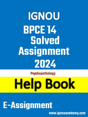 IGNOU BPCE 14 Solved Assignment 2024